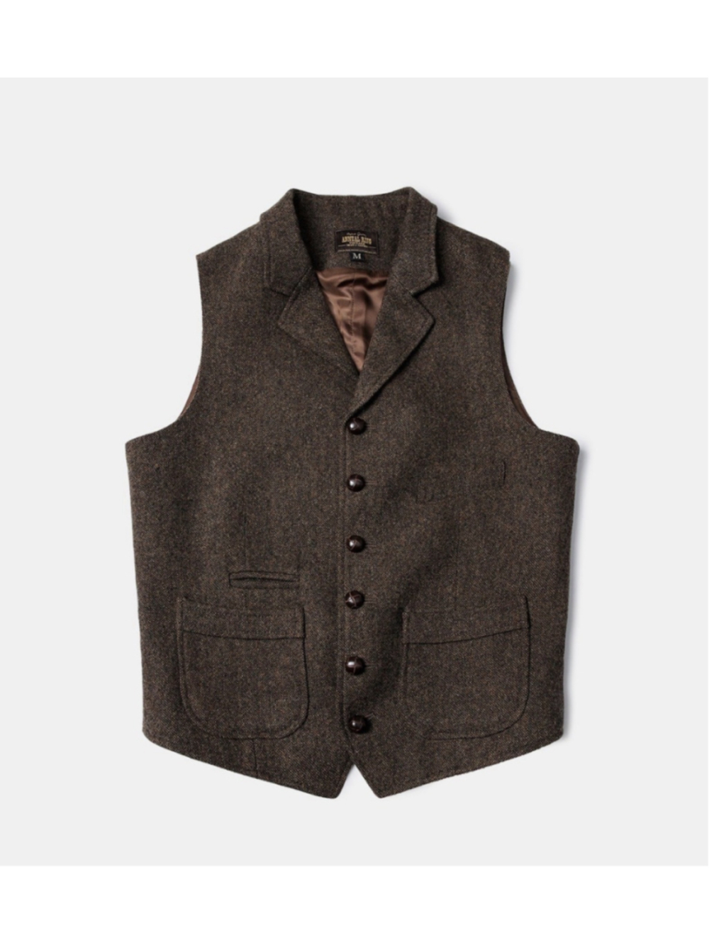 Brown Tweed Hunting Vest XL